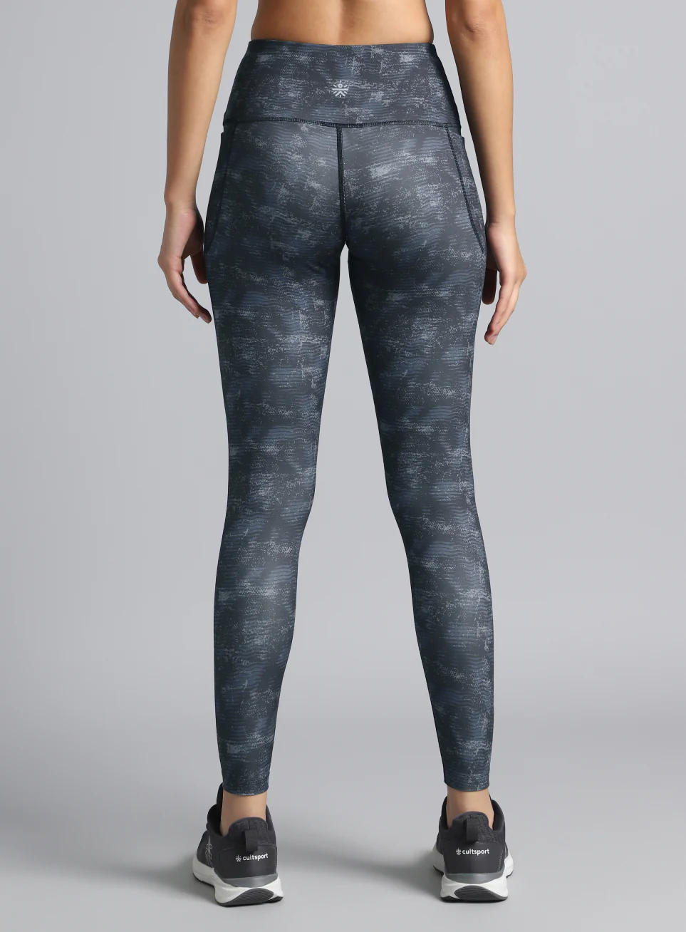Women's Black Printed Train All Day COMFlex Tights - Image 6