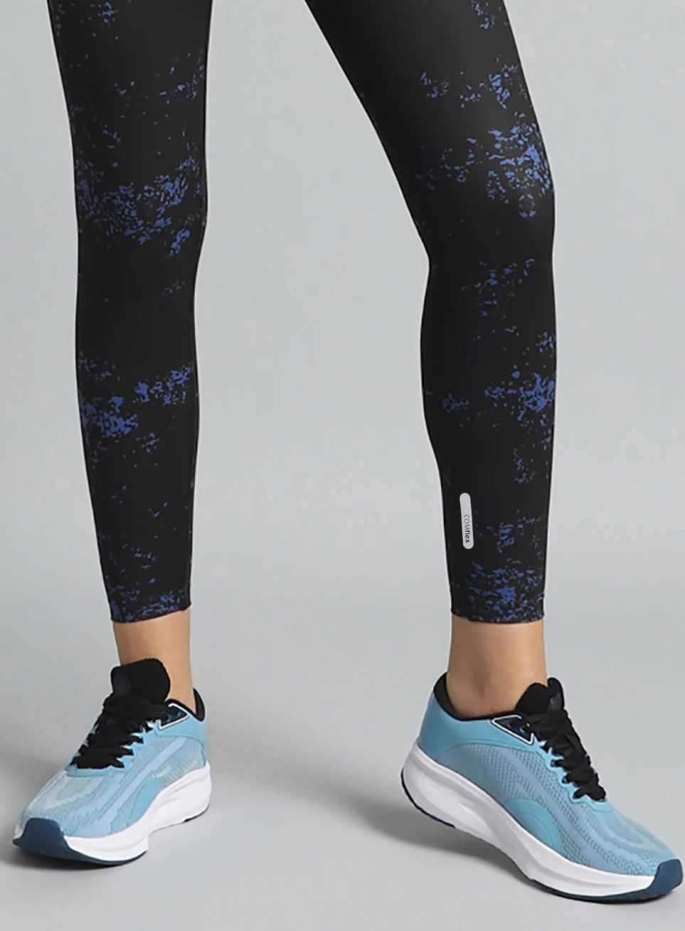 Women's Black Printed Train All Day COMFlex Tights - Image 8