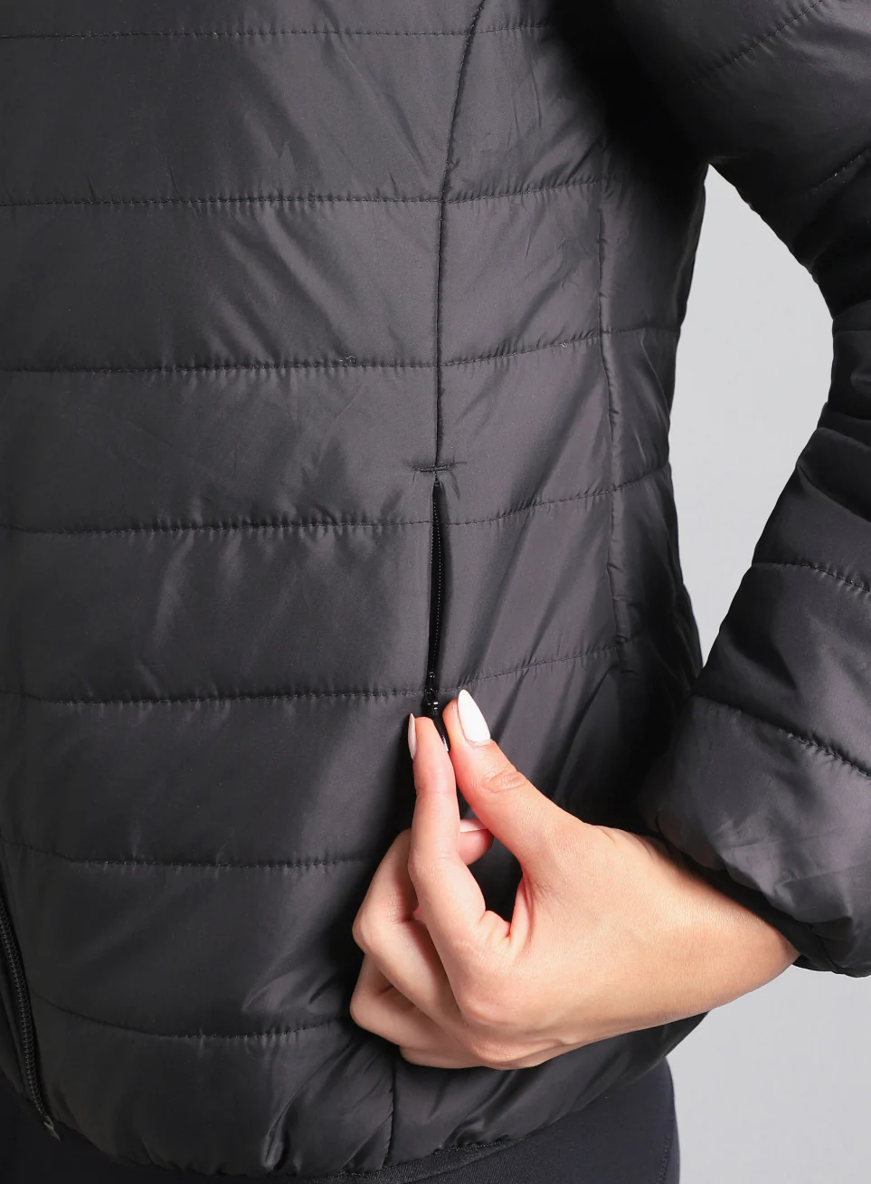 Women's Black Puffer Jacket - Image 10