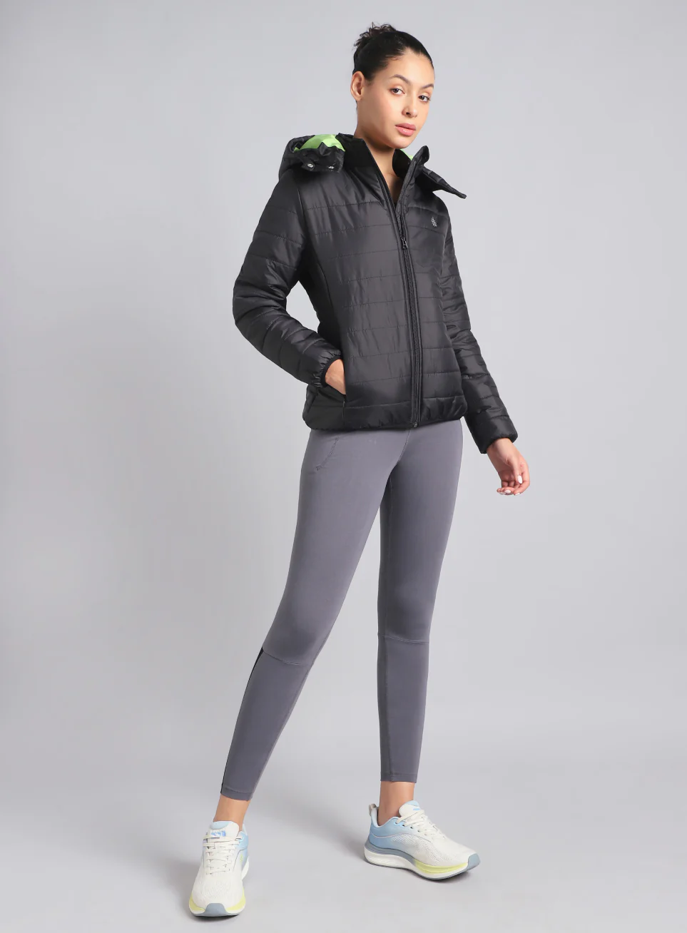 Women's Black Puffer Jacket - Image 2