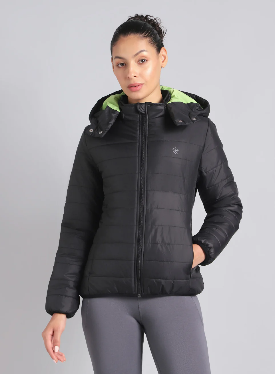 Women's Black Puffer Jacket - Image 4