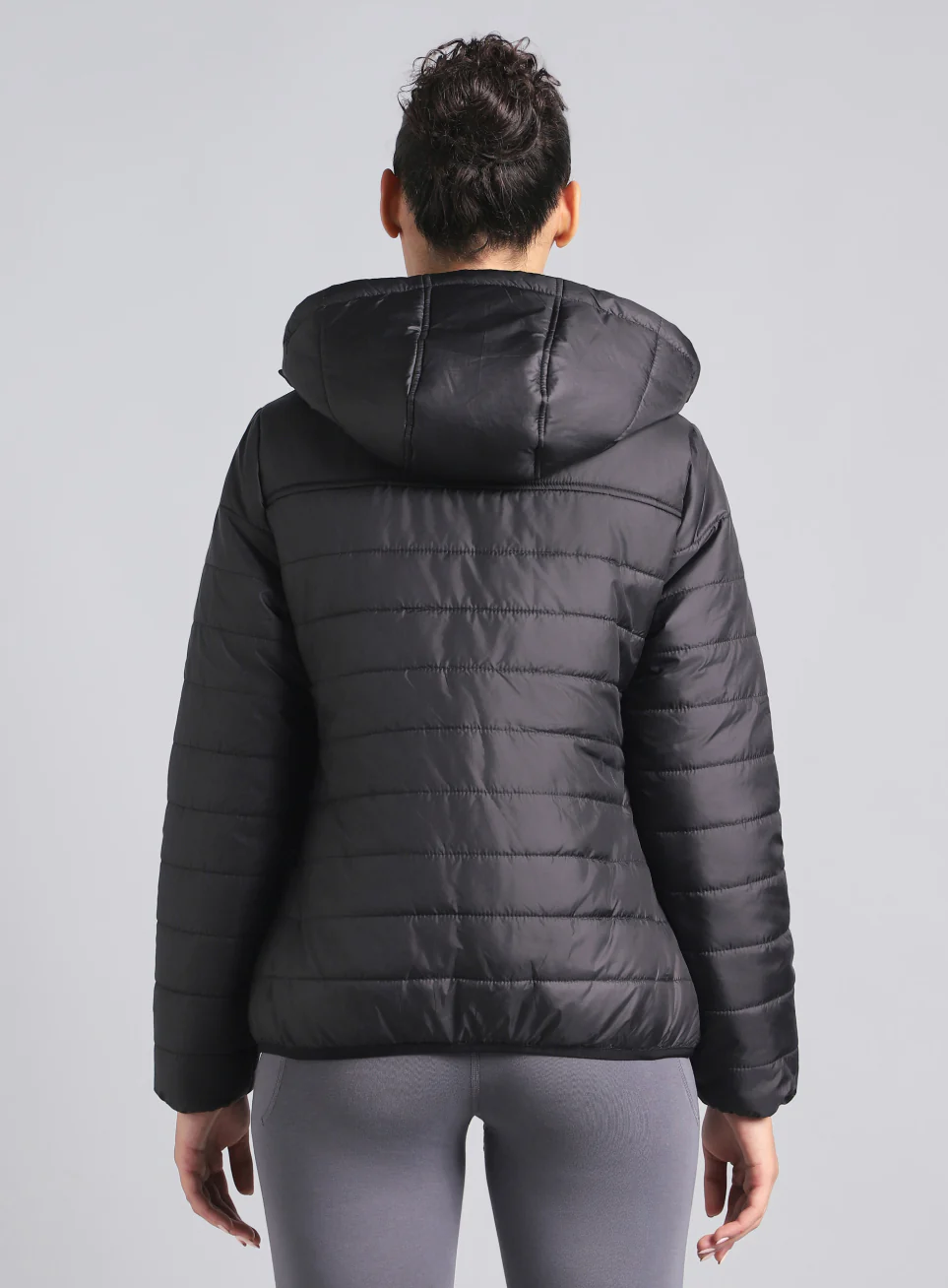 Women's Black Puffer Jacket - Image 6