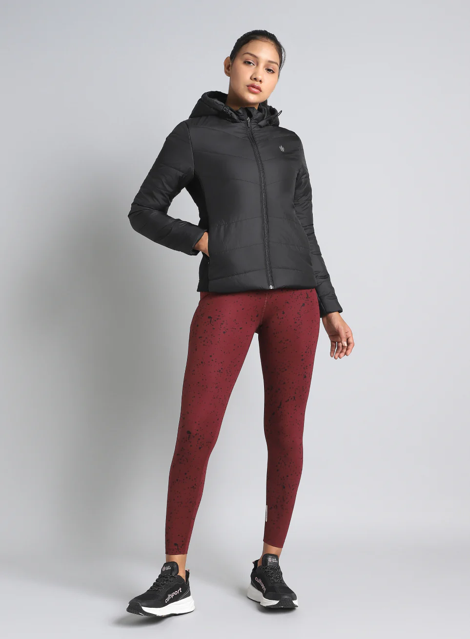 Women's Black Puffer Jacket - Image 2