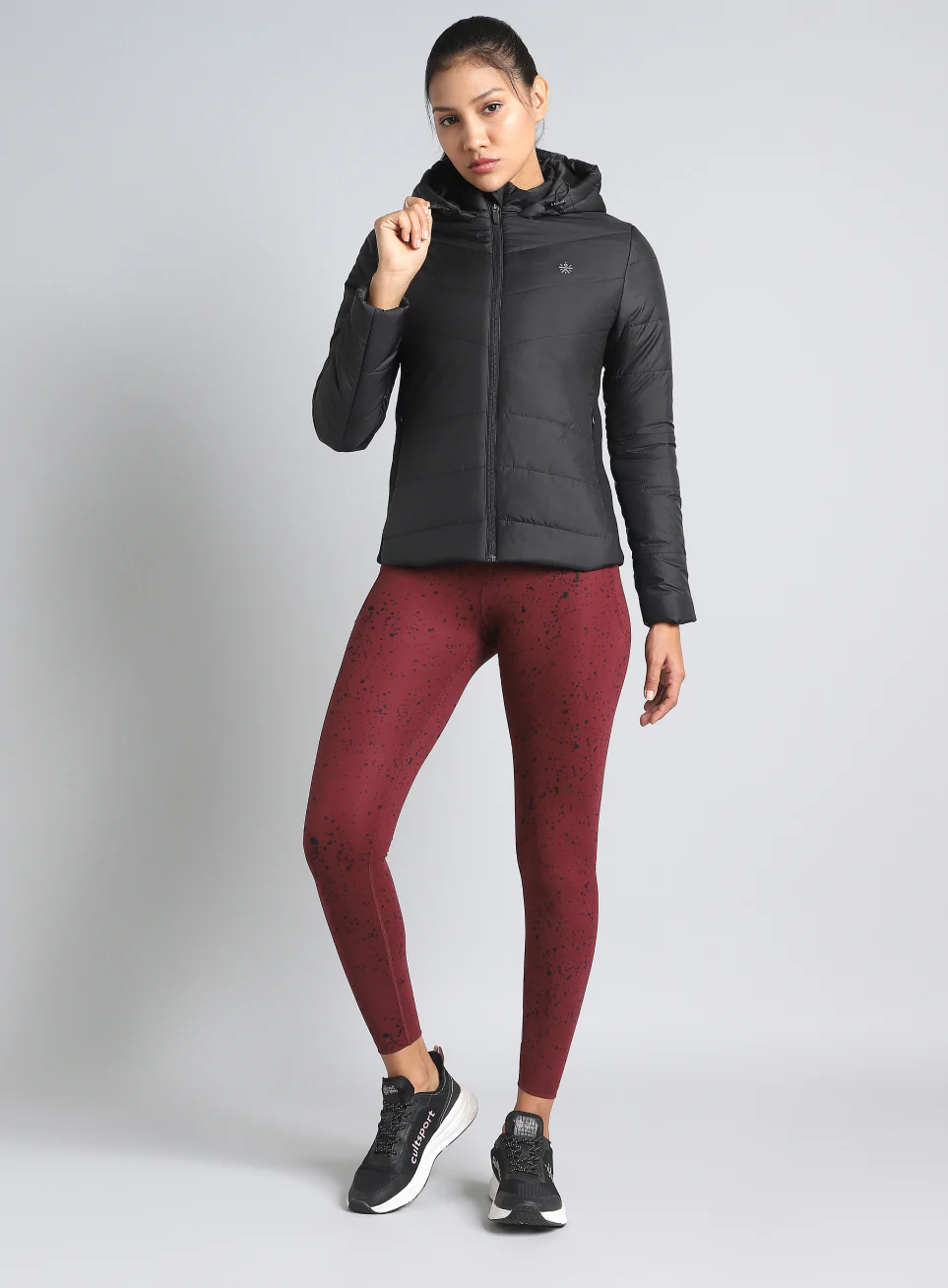 Women's Black Puffer Jacket - Image 3