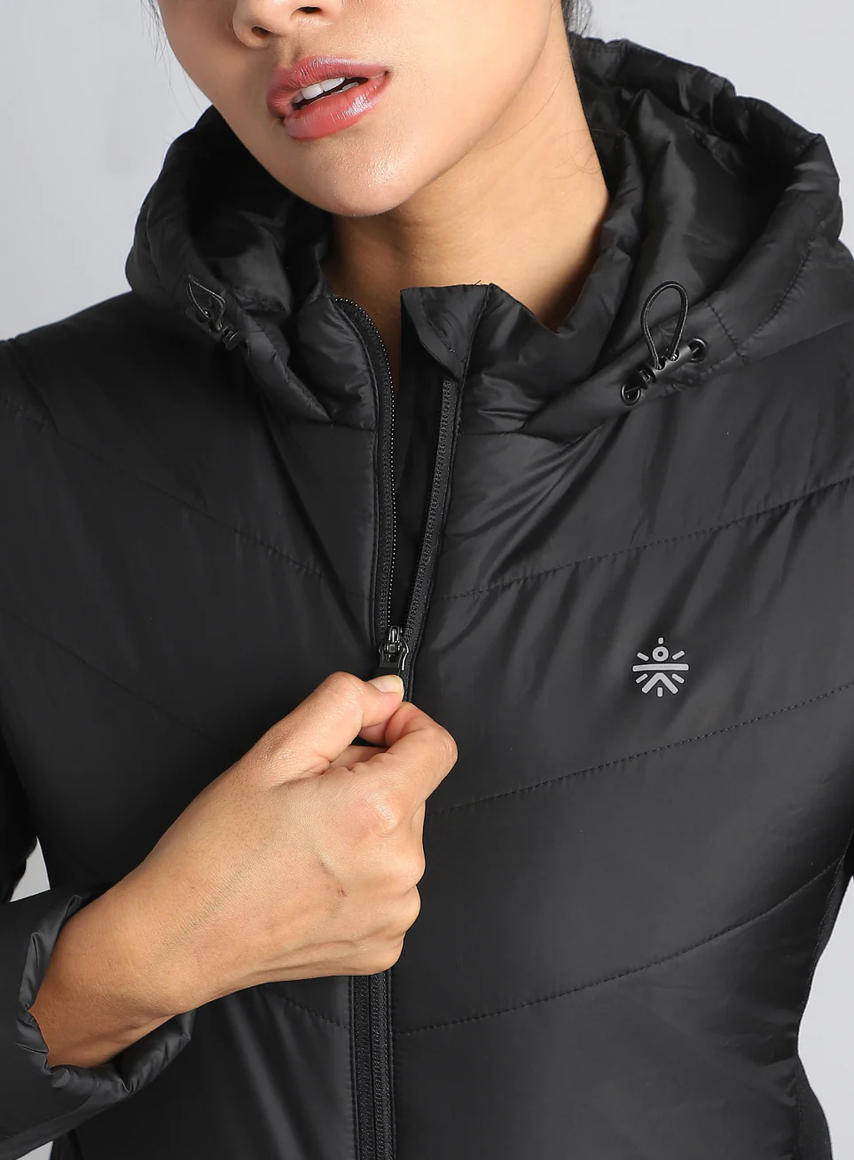 Women's Black Puffer Jacket - Image 8