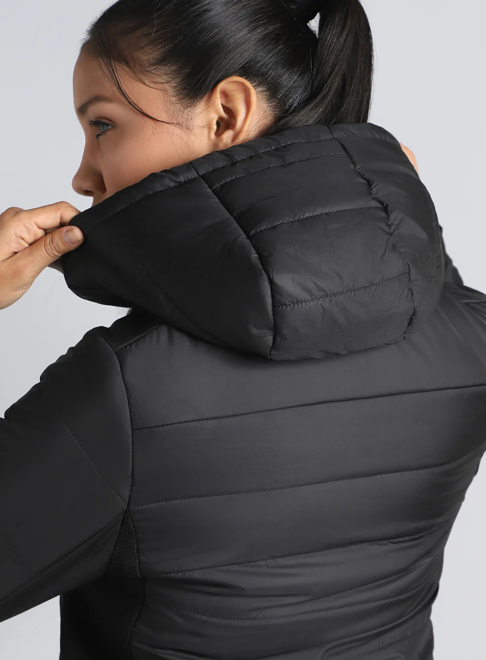 Women's Black Puffer Jacket - Image 9