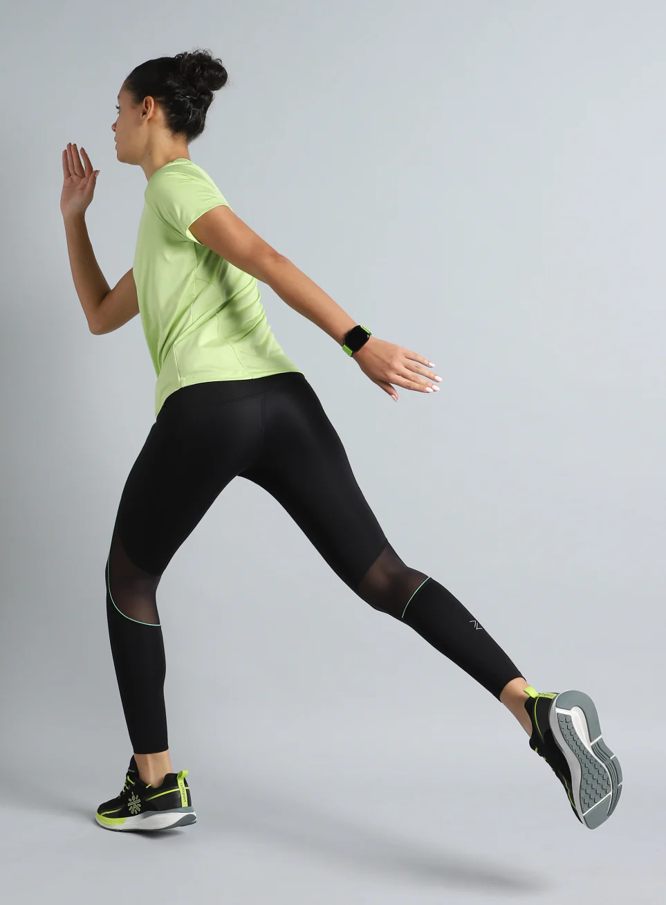Women's Black Run All Day COMFlex Tights - Image 3