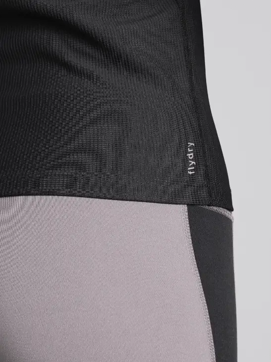 Women's Black Run Built-In Tank Sports Bra - Image 9