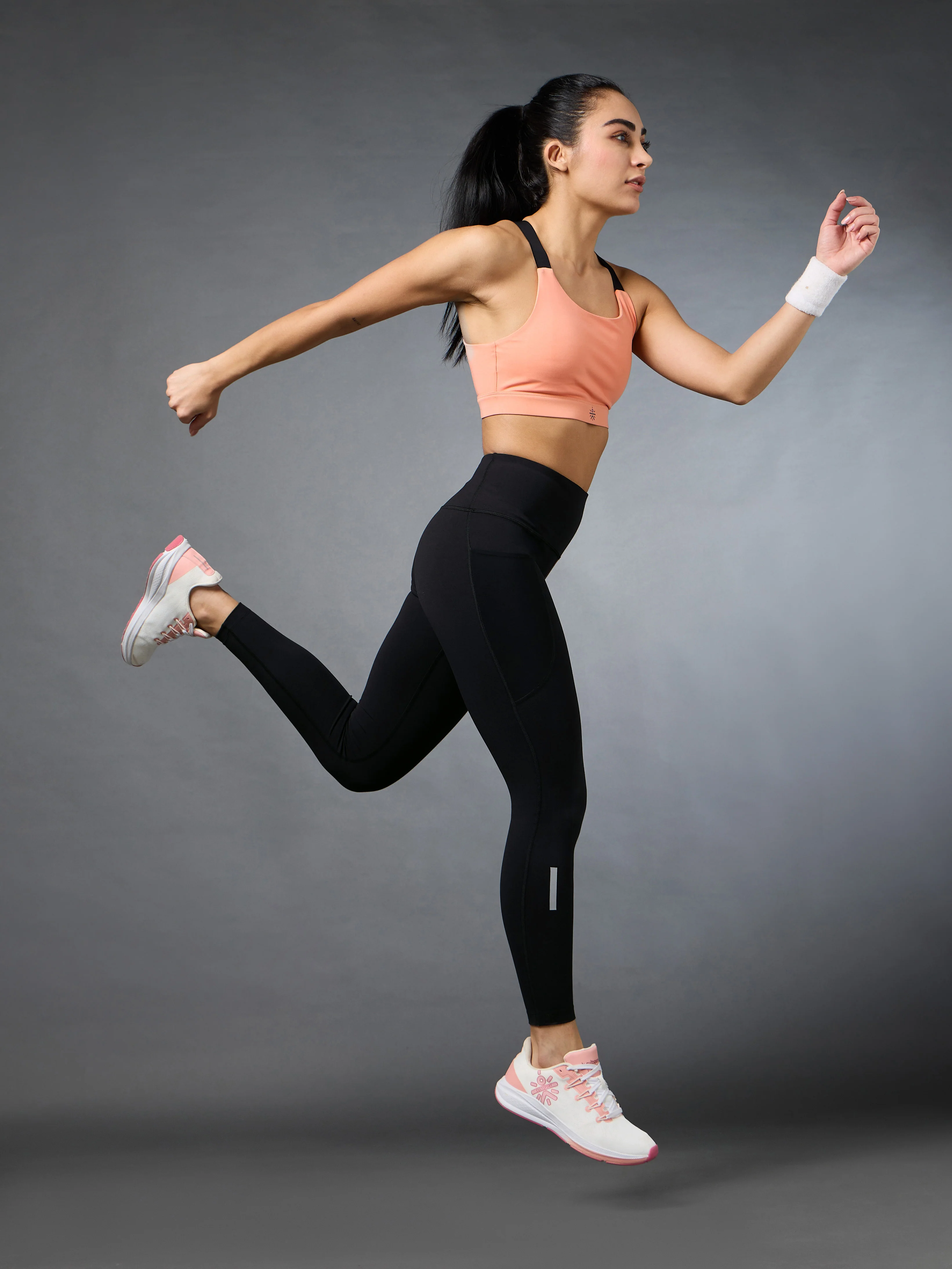 Women's Black Run Elevate COMFLex Tights - Image 2
