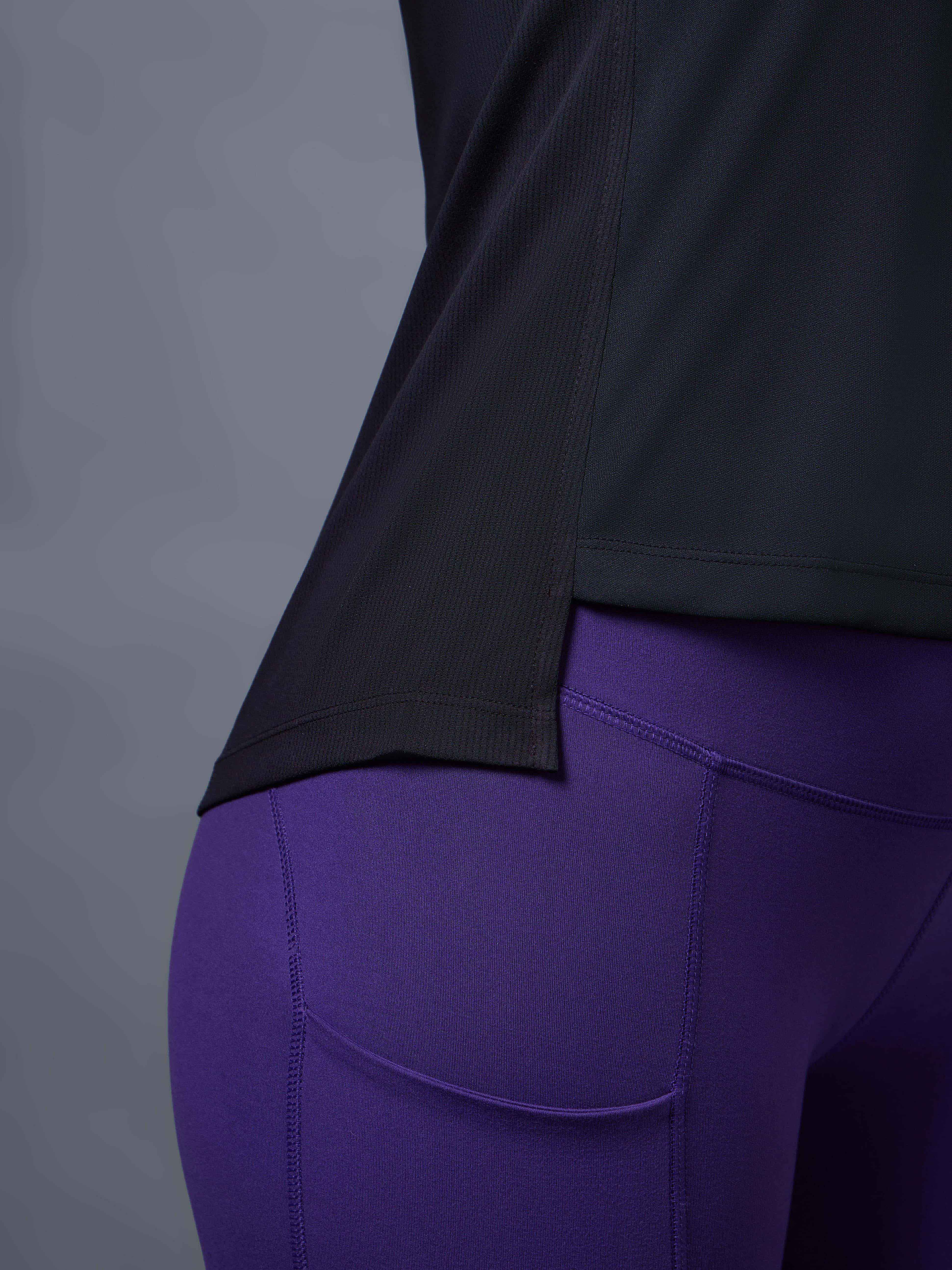 Women's Black Run Elevate Cropped T-shirt - Image 8
