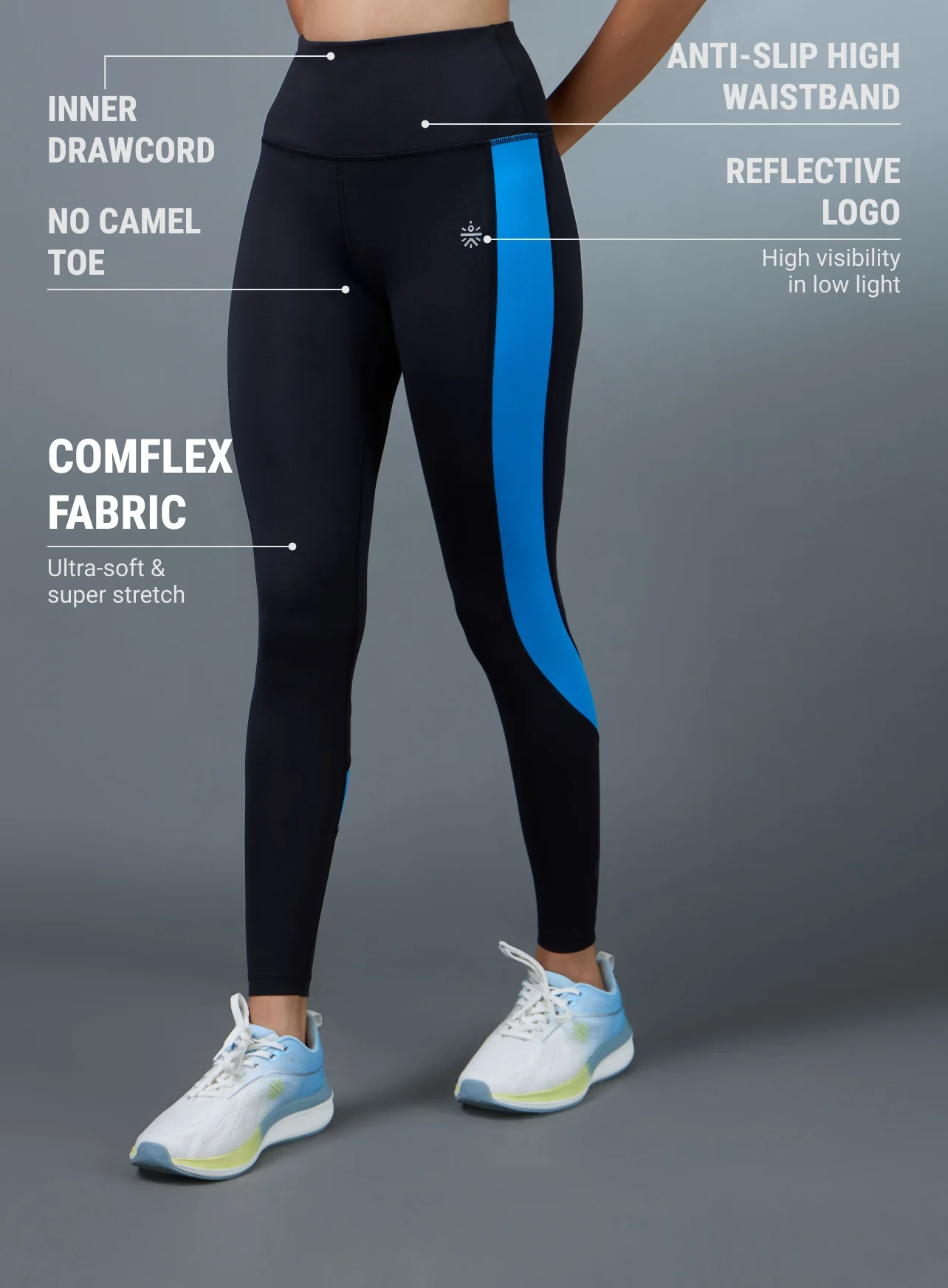 Women's Black Run Elevate Tights - Image 5