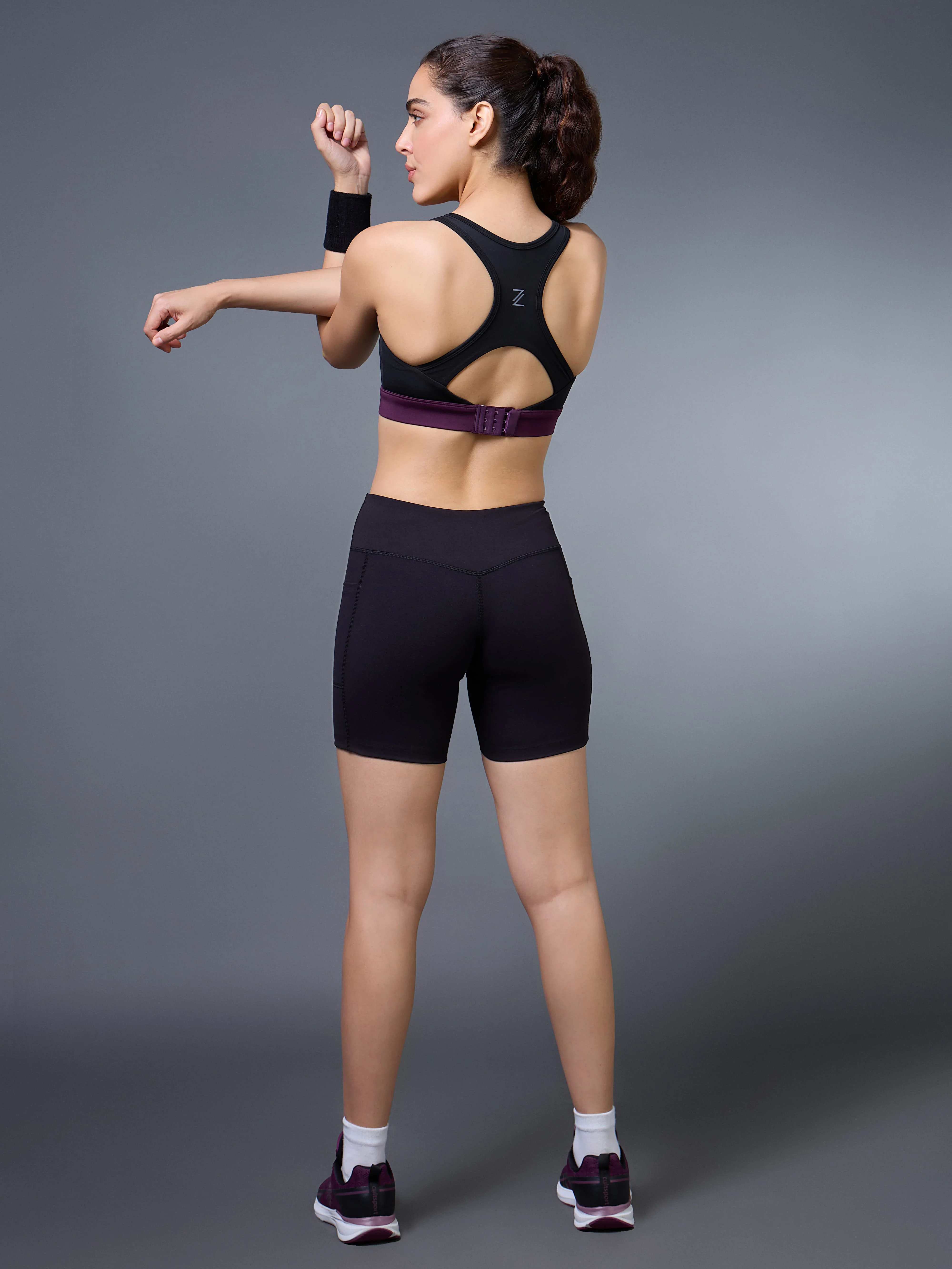 Women's Black Run Forward High Support Bra - Image 3