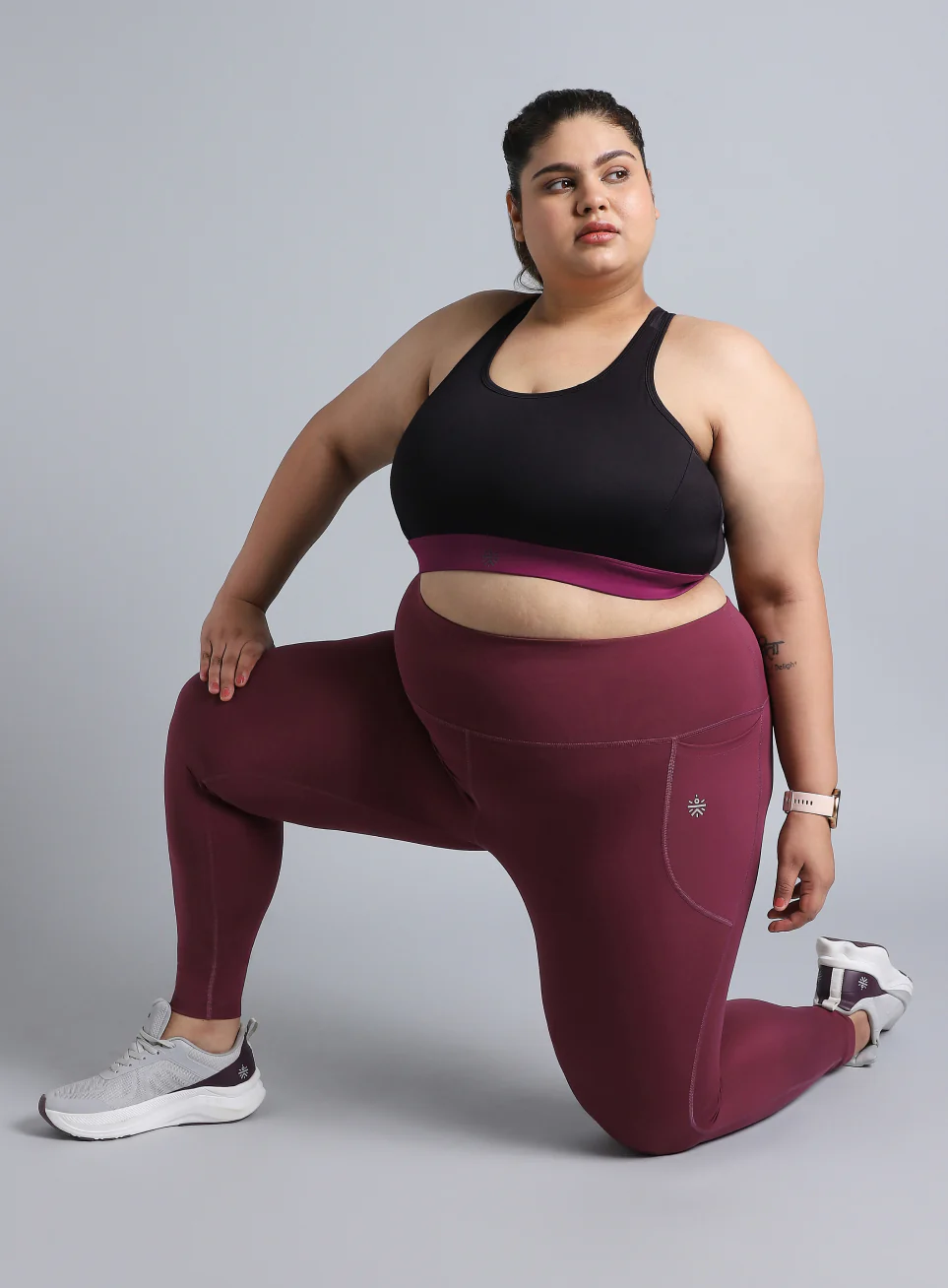 Women's Black Run Forward High Support Plus Size Bra - Image 2