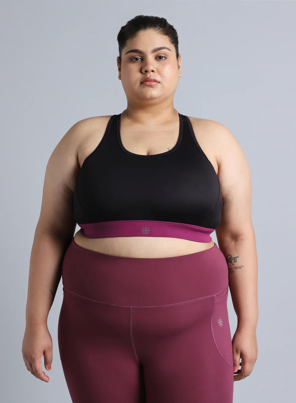 Women's Black Run Forward High Support Plus Size Bra - Image 4