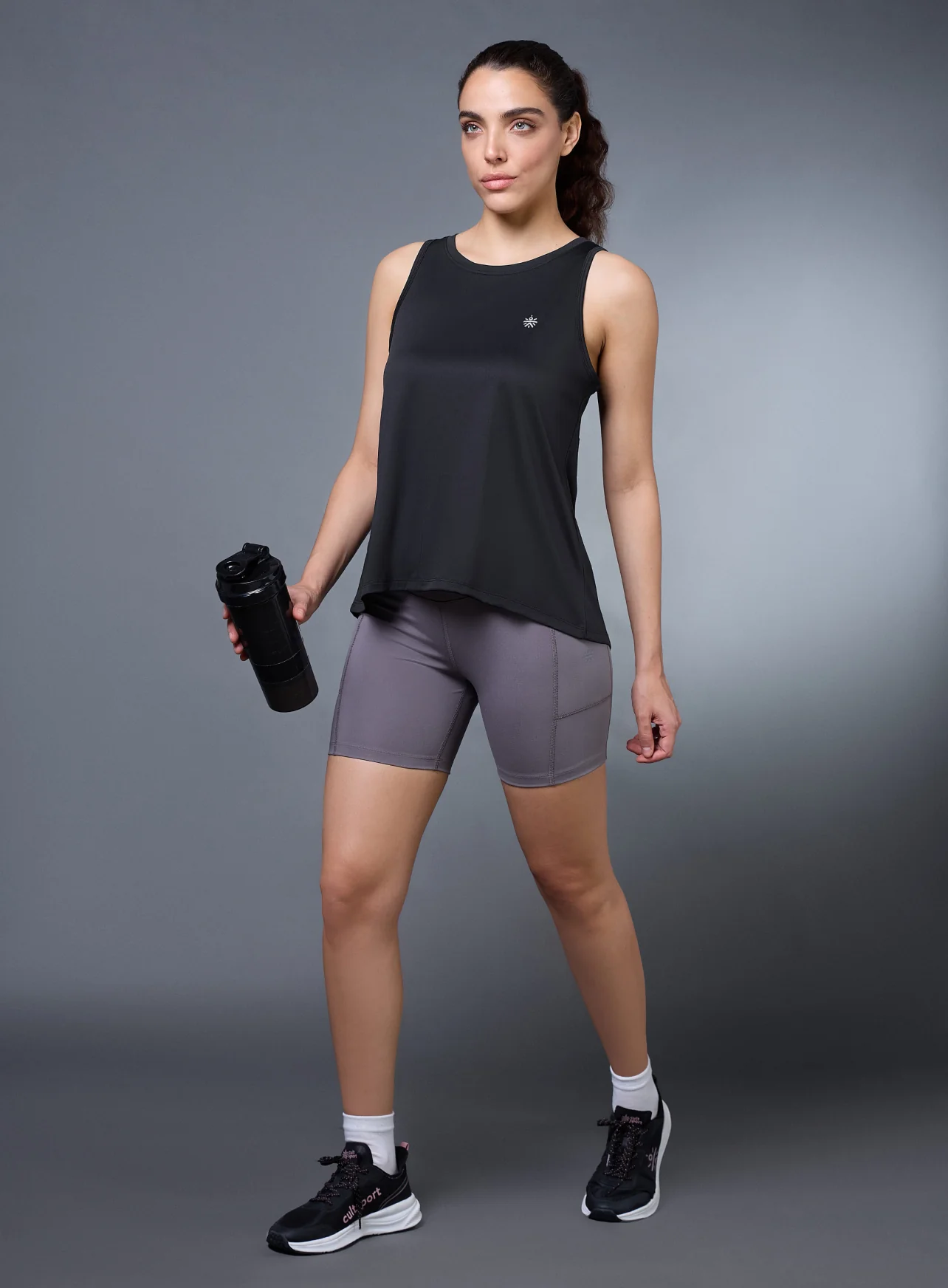 Women's Black Run Forward Tank - Image 2