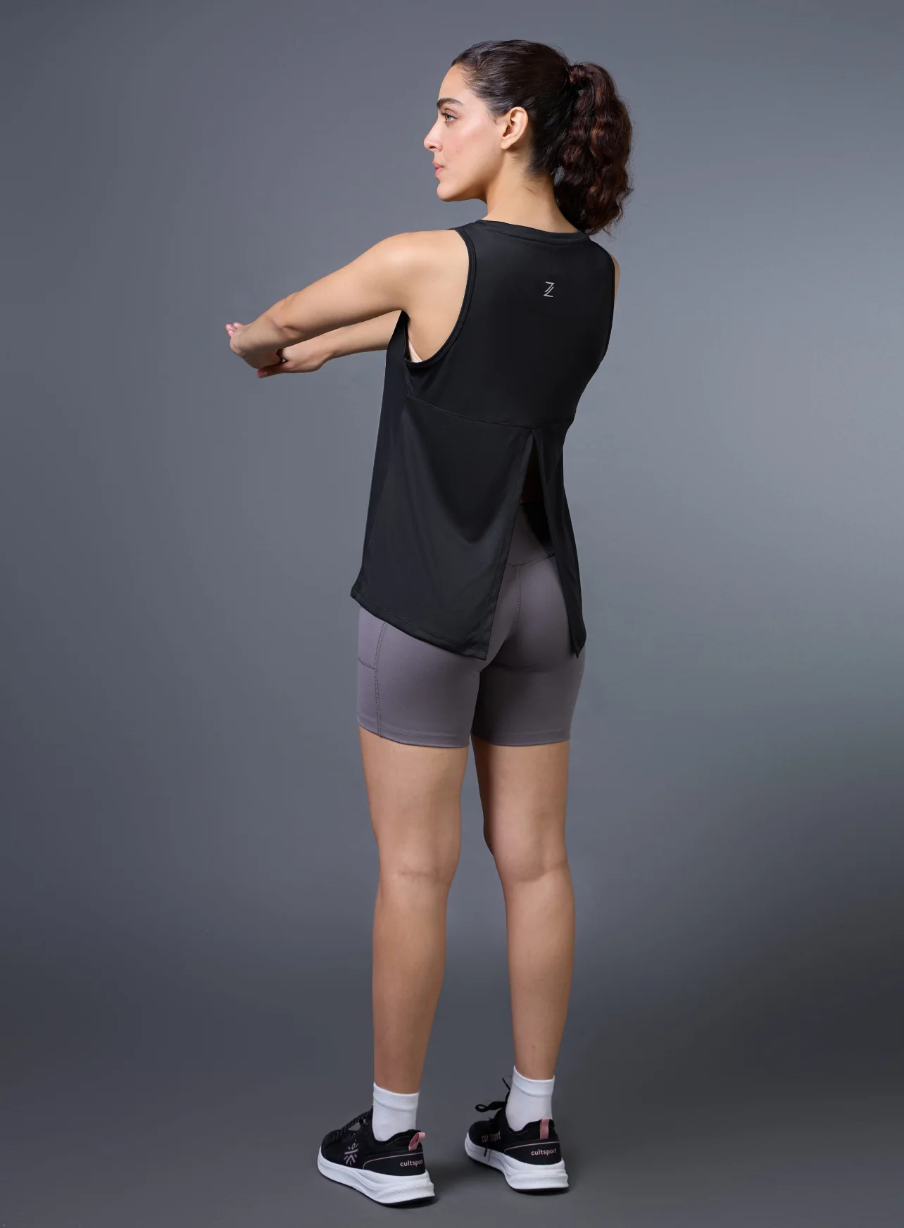 Women's Black Run Forward Tank - Image 3
