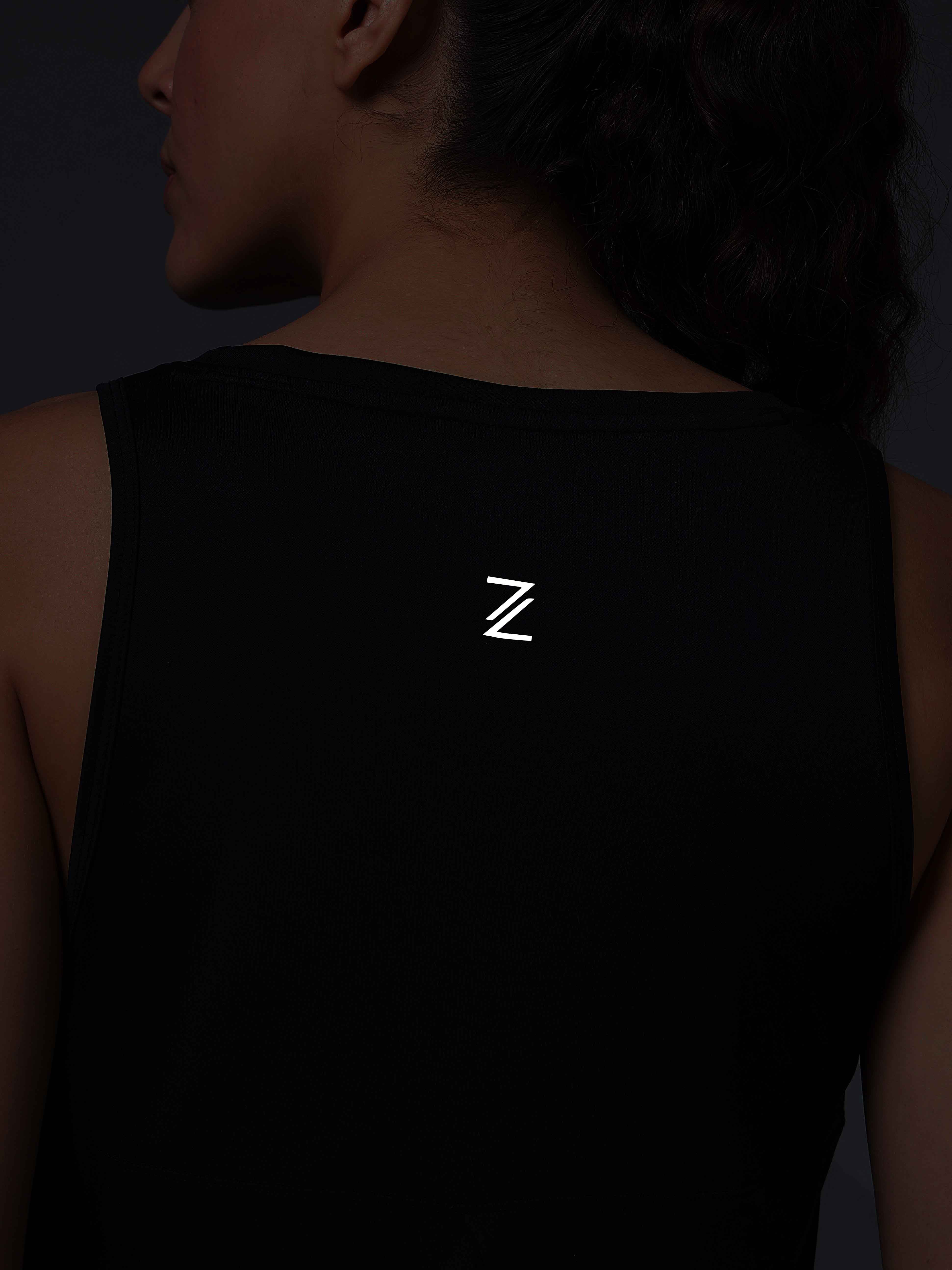 Women's Black Run Forward Tank - Image 7
