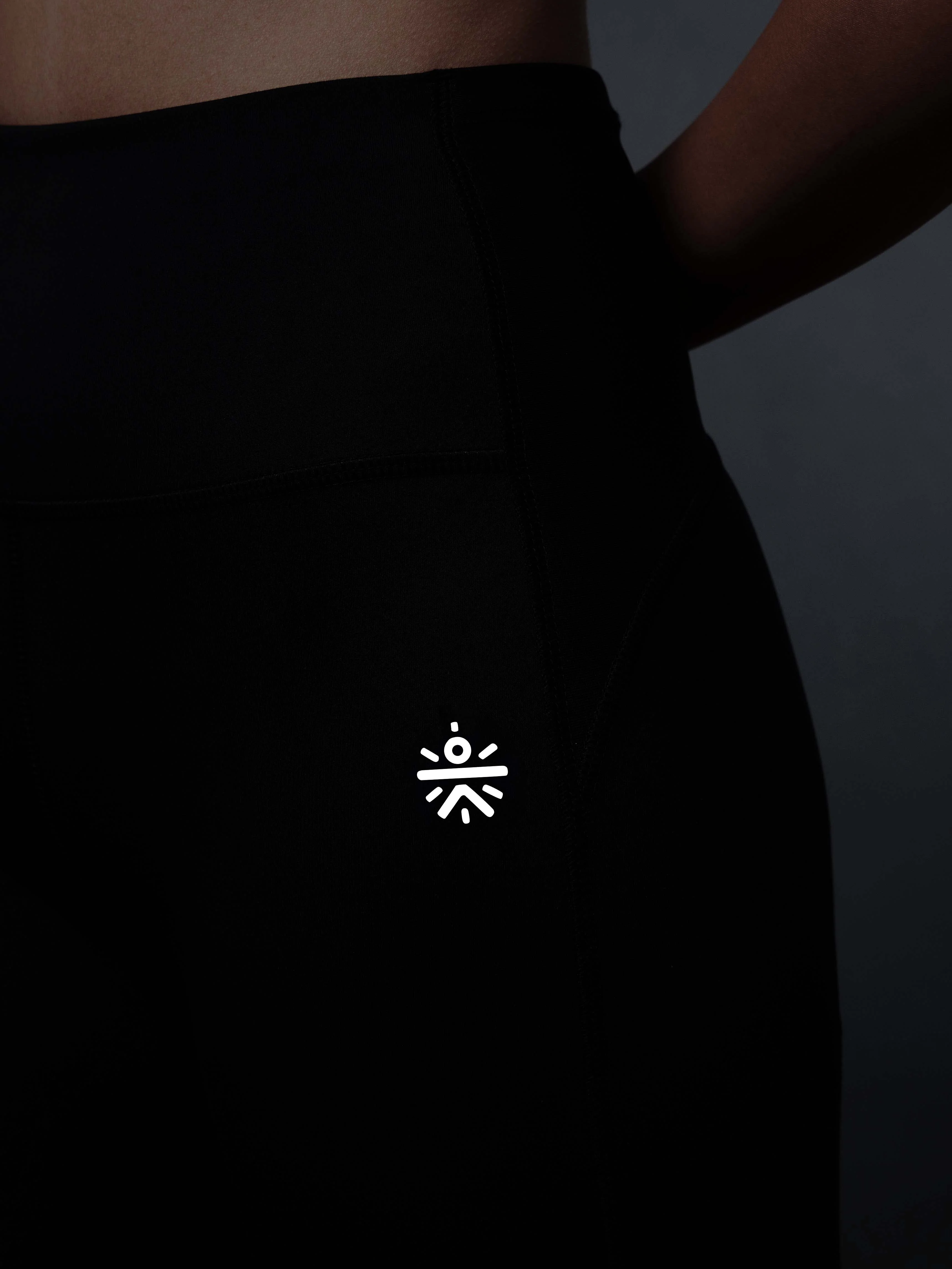 Women's Black Run Forward Tights - Image 10
