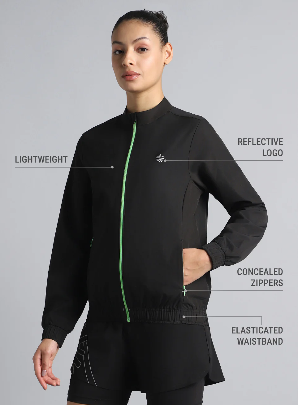 Women's Black Runner's Pro Lightweight Jacket - Image 5