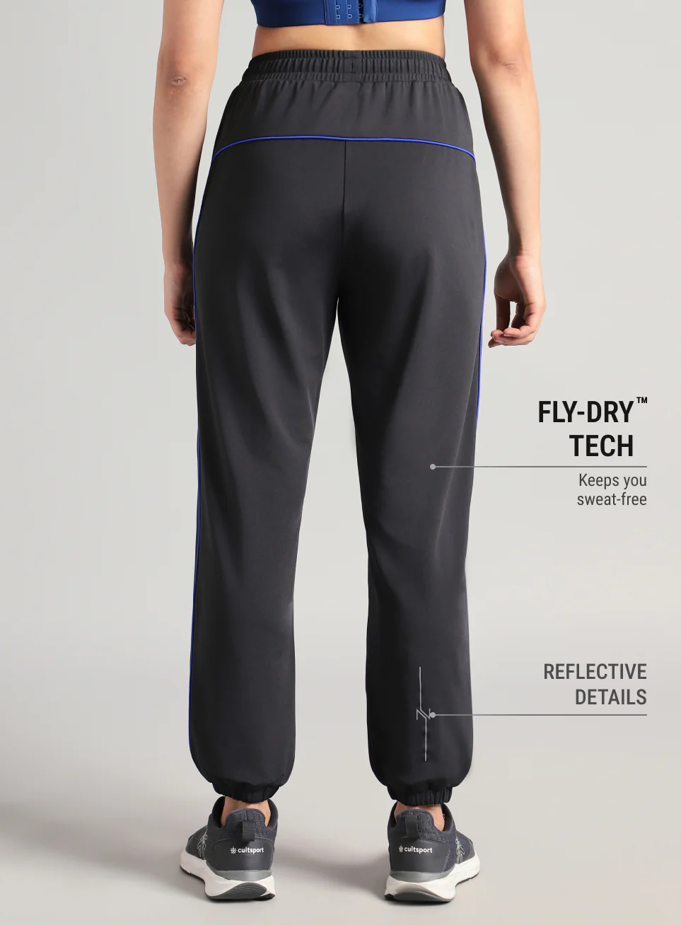 Women's Black Running Pro Joggers - Image 6
