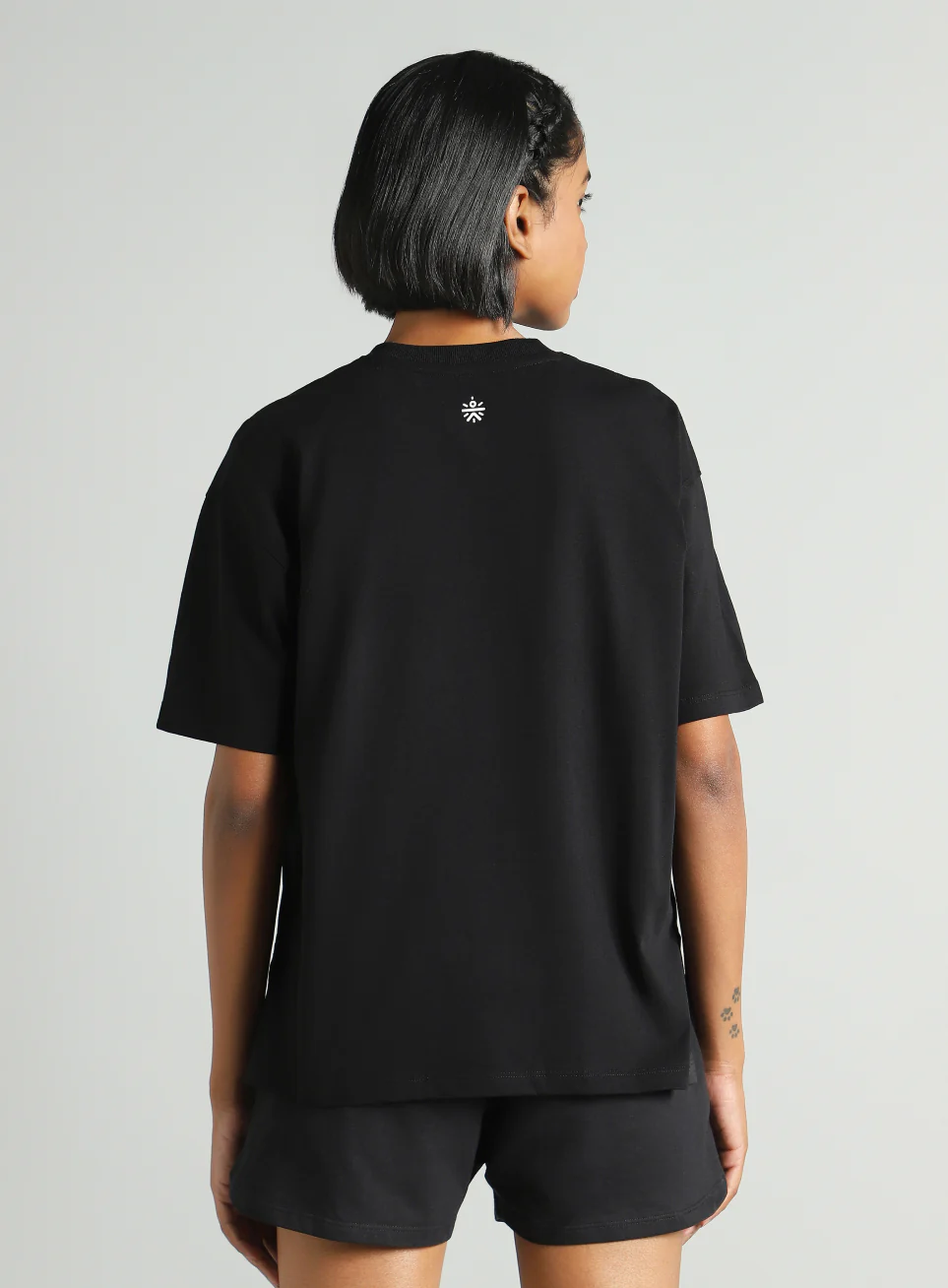 Women's Black Skate Graphic Oversized Fit T-shirt - Image 6