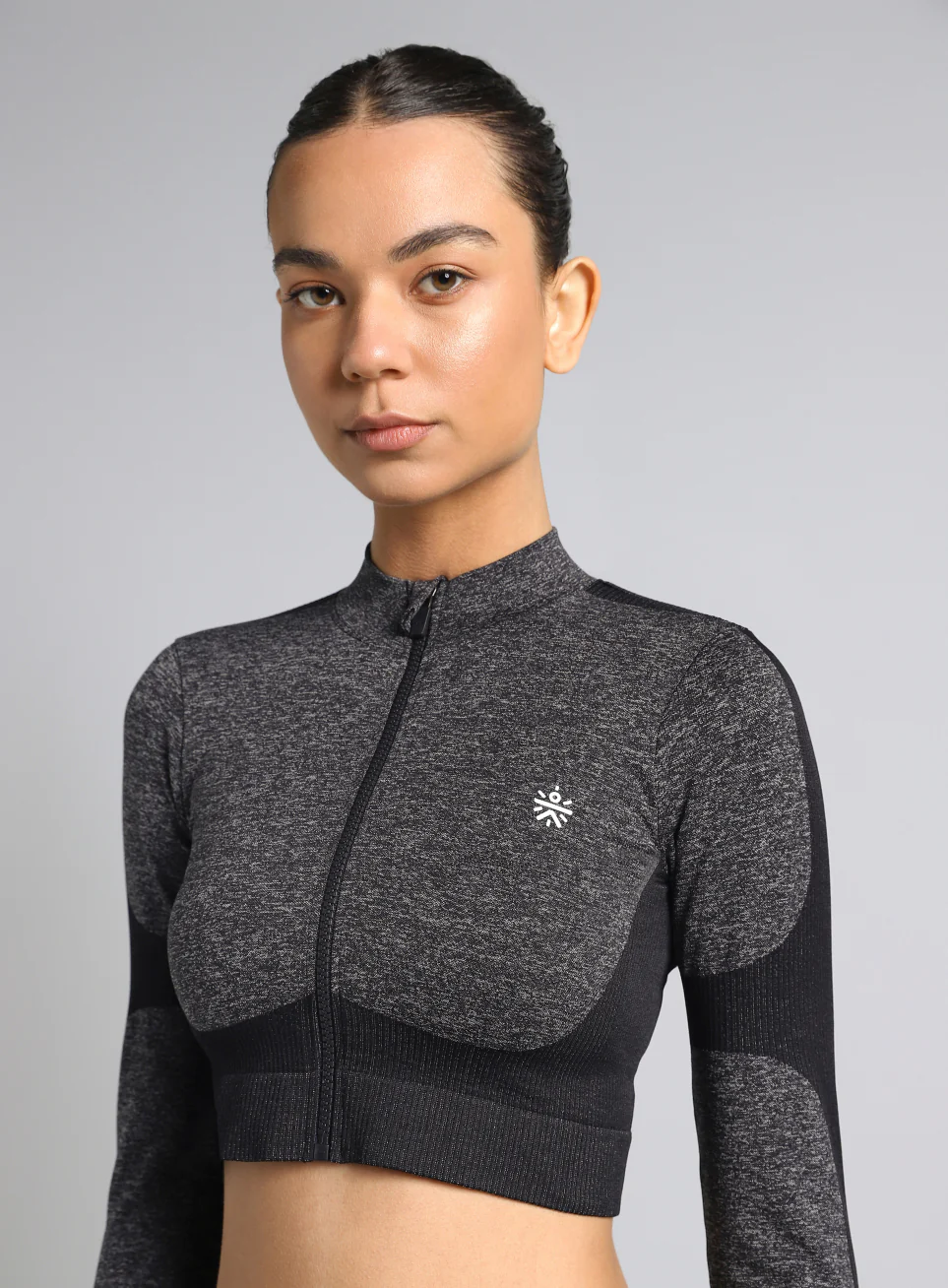 Women's Black Snug Fit Seamless Jacket - Image 7