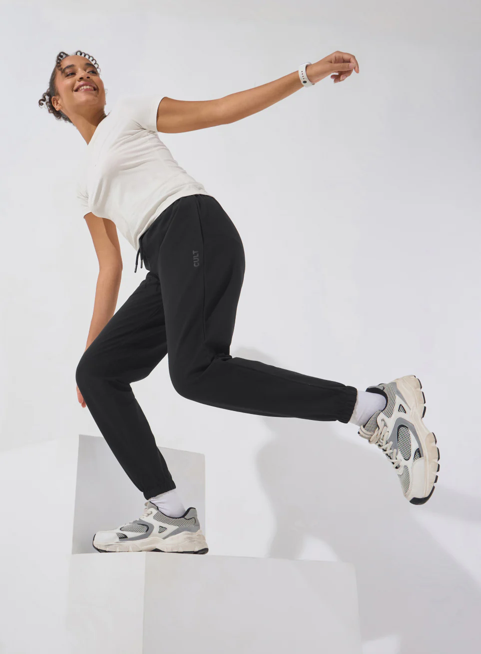 Women's Black Soft Form Classic Joggers - Image 2