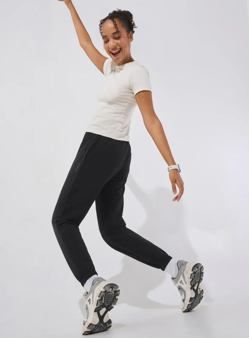 Women's Black Soft Form Classic Joggers - Image 3