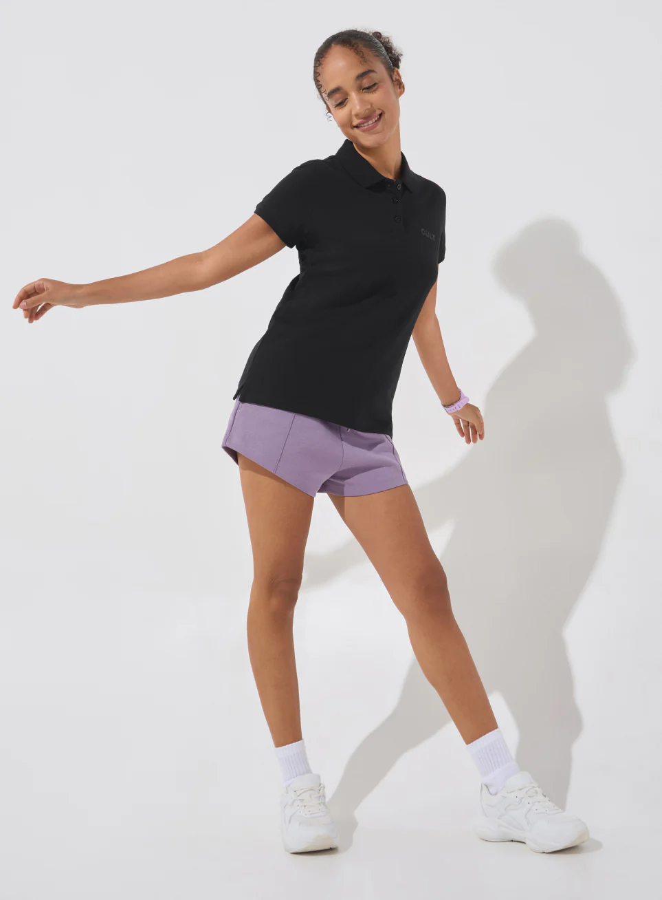 Women's Black Soft Form Classic Polo T-shirt - Image 2
