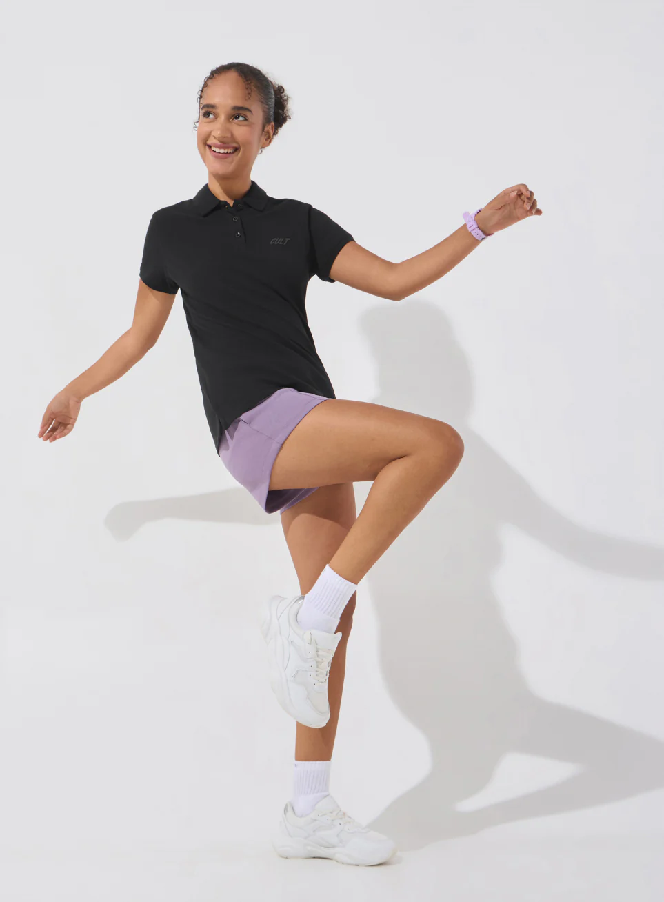 Women's Black Soft Form Classic Polo T-shirt - Image 3