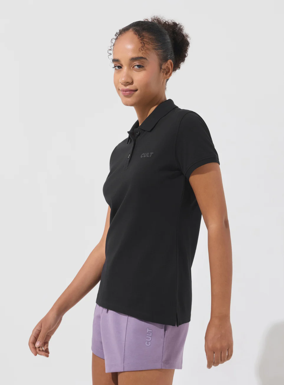 Women's Black Soft Form Classic Polo T-shirt - Image 5