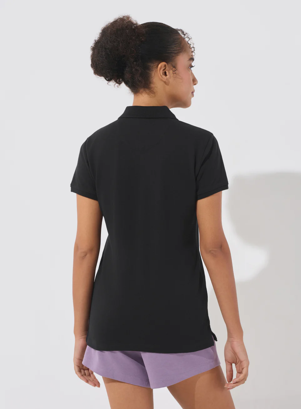 Women's Black Soft Form Classic Polo T-shirt - Image 6