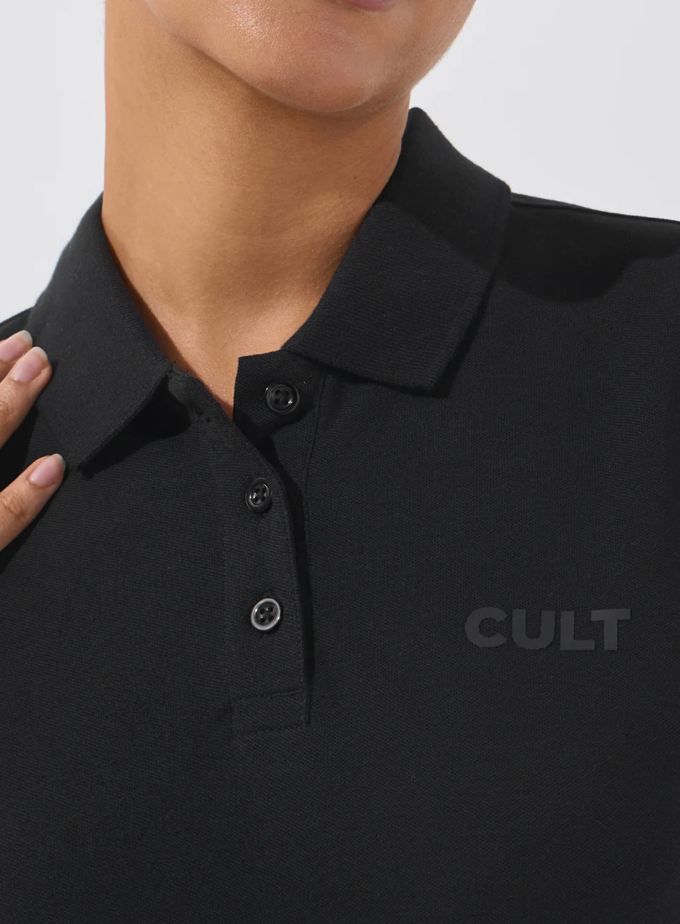 Women's Black Soft Form Classic Polo T-shirt - Image 7