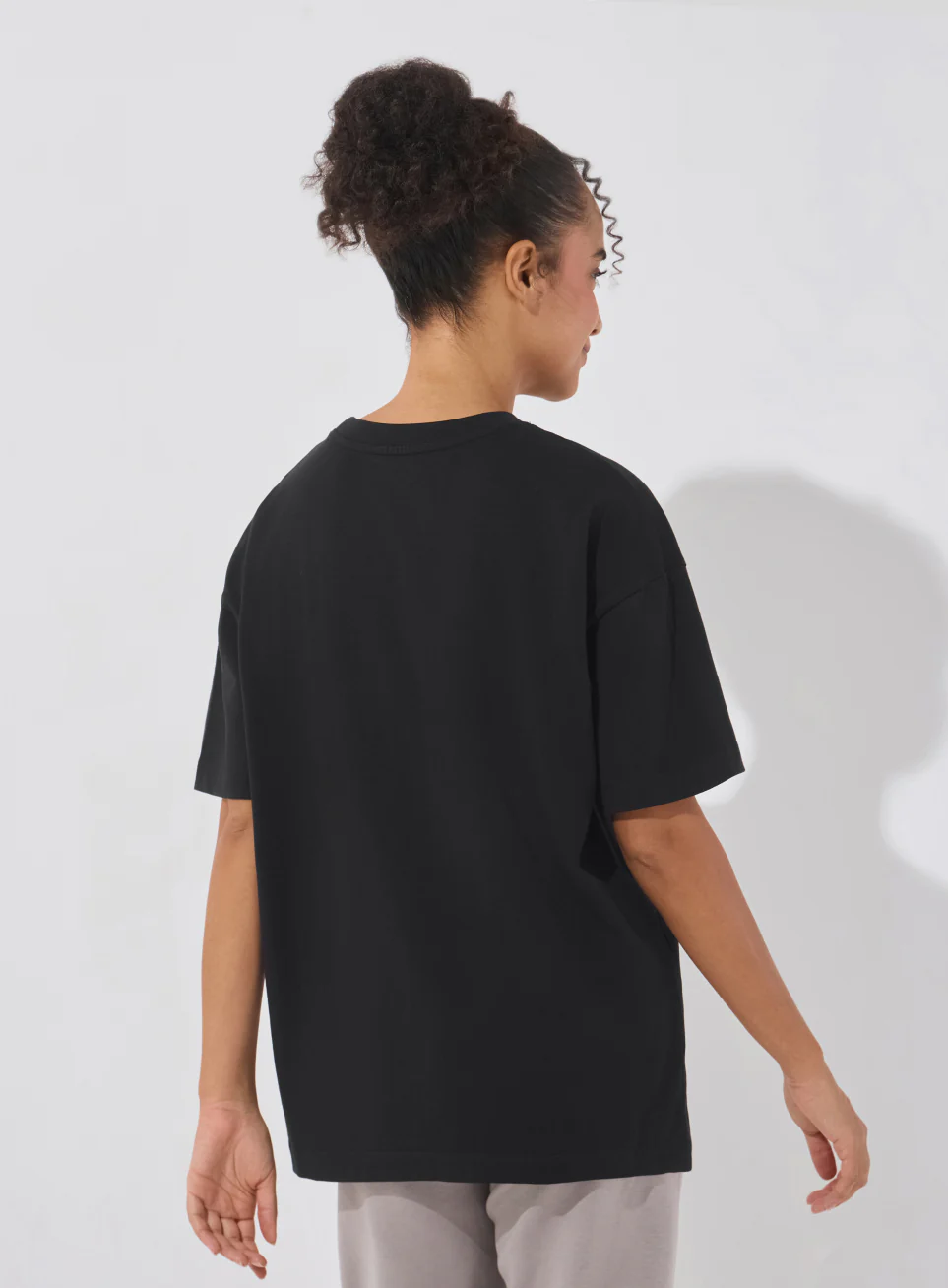Women's Black Soft Form Comfort Oversized T-shirt - Image 6