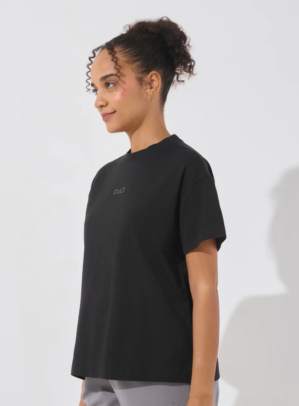 Women's Black Soft Form Easy Fit Everyday T-shirt - Image 5