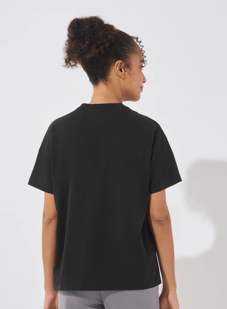Women's Black Soft Form Easy Fit Everyday T-shirt - Image 6
