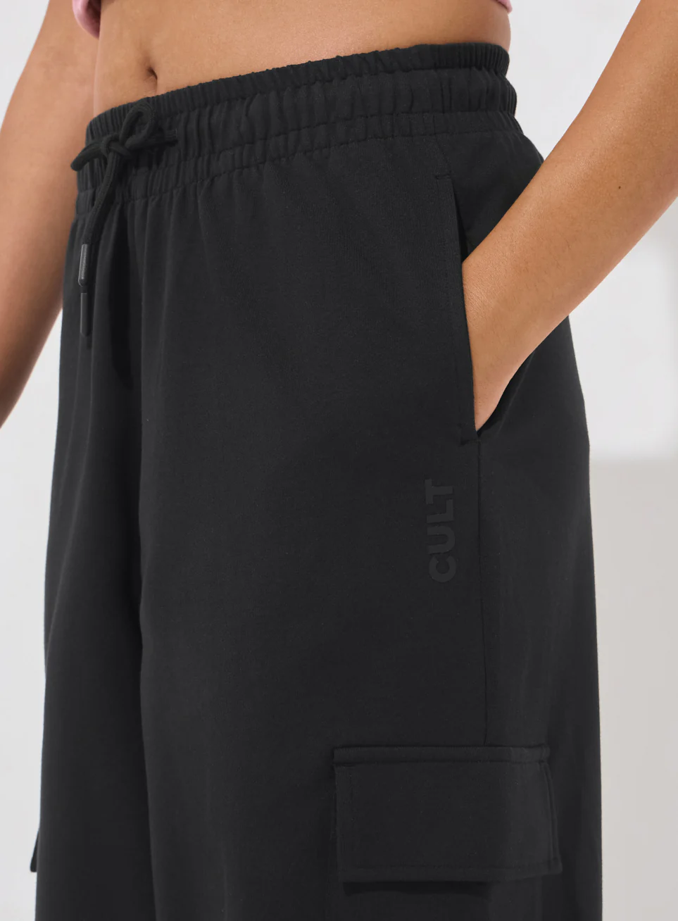 Women's Black Soft Form Loose Fit Joggers - Image 7