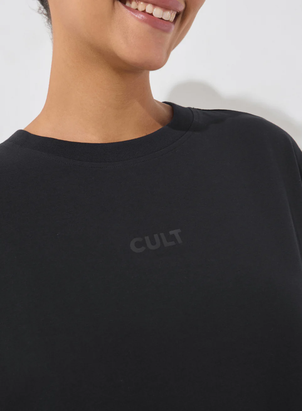 Women's Black Soft Form Oversized T-shirt Dress - Image 7