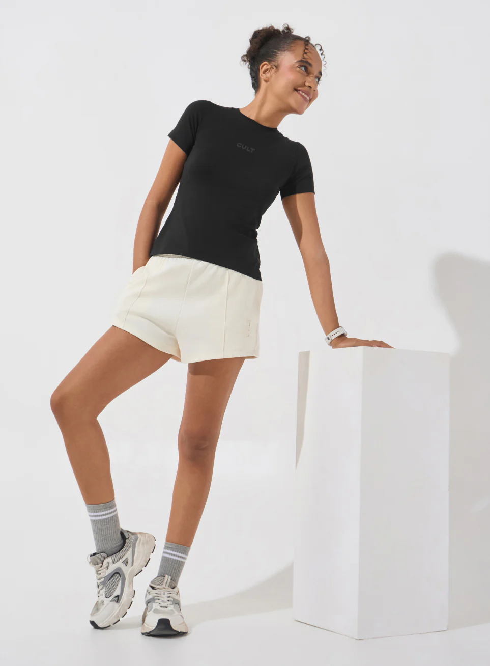 Women's Black Soft Form Snug T-shirt - Image 2