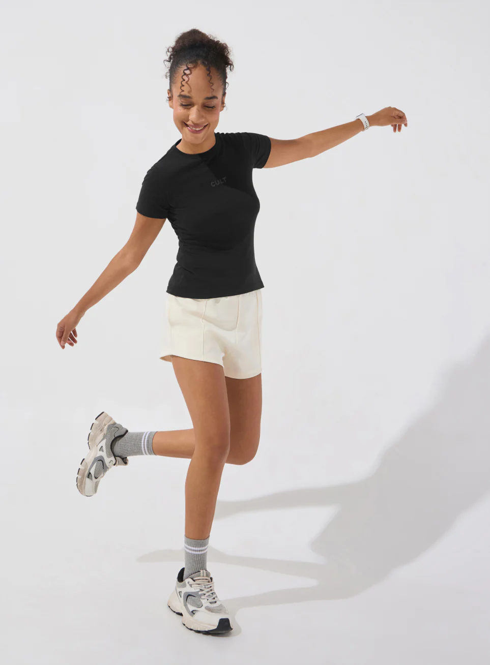 Women's Black Soft Form Snug T-shirt - Image 3