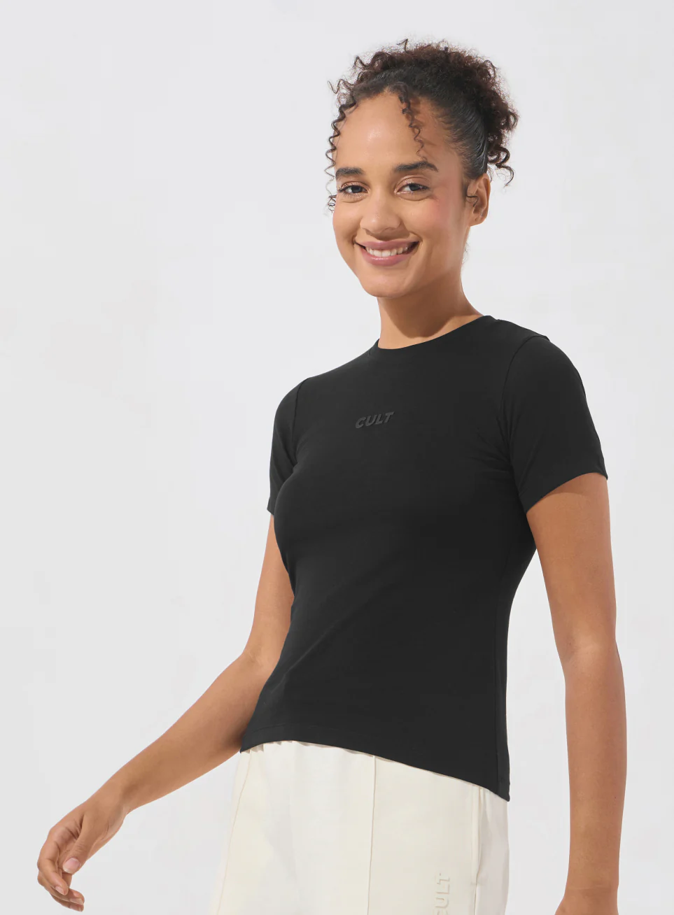 Women's Black Soft Form Snug T-shirt - Image 5