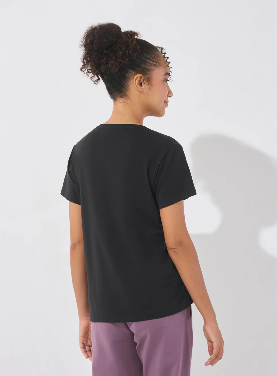 Women's Black Soft Form V-Neck T-shirt - Image 6