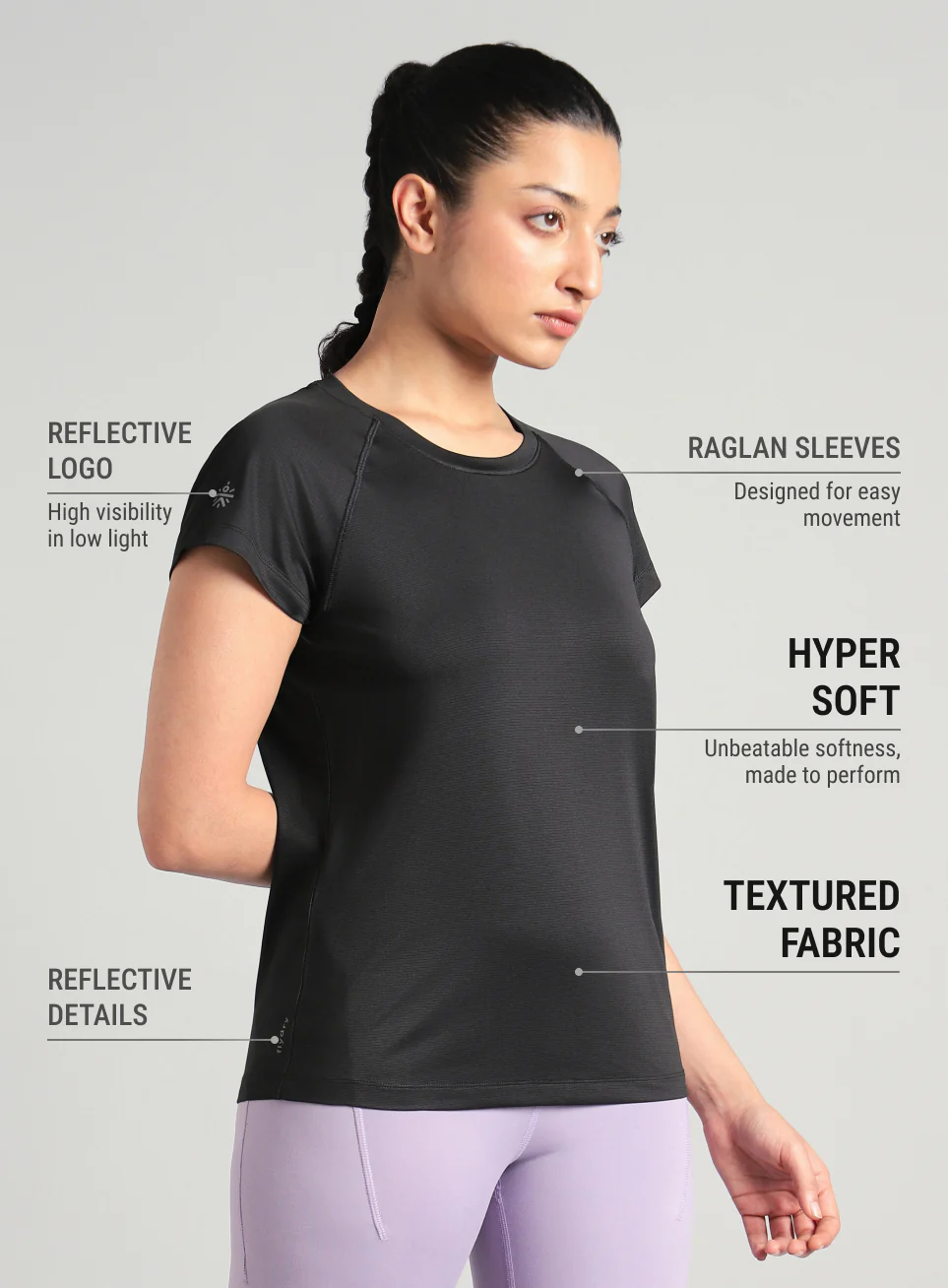 Women's Black Spirit Run T-shirt - Image 5
