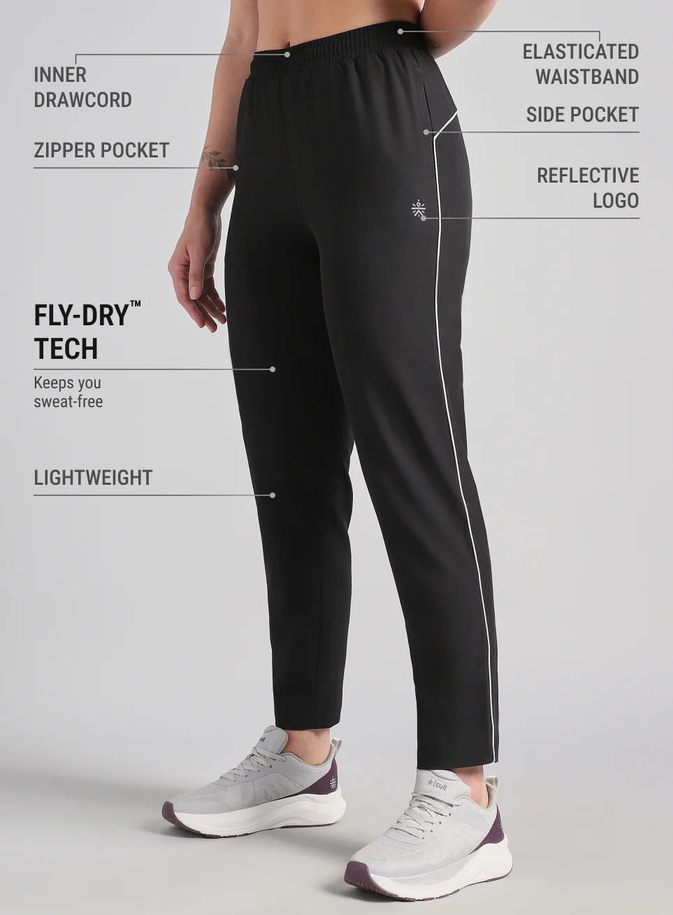 Women's Black Sprint Trackpant - Image 5