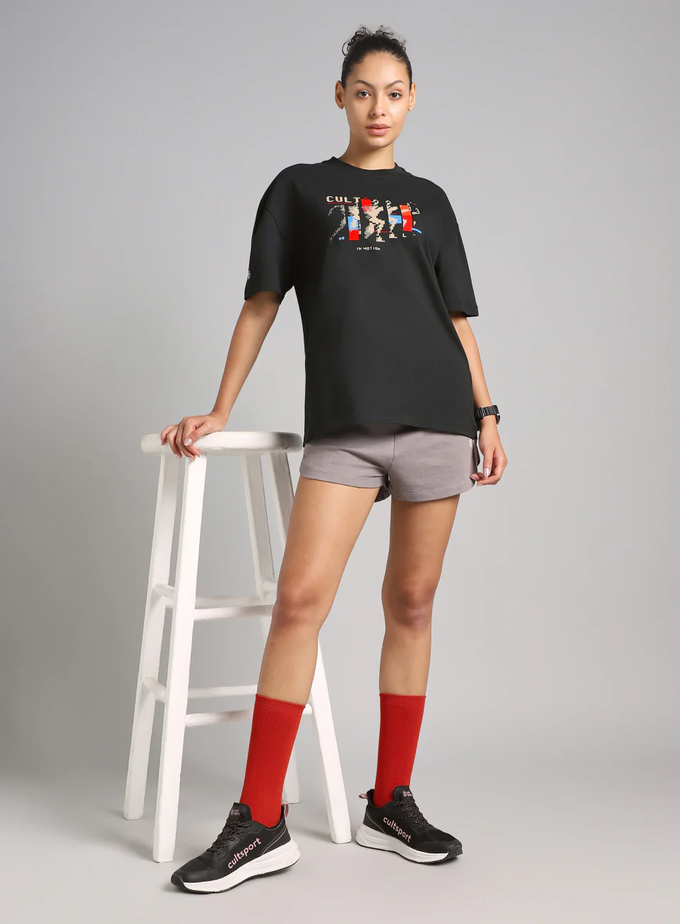 Women's Black Stay In Motion T-shirt - Image 2