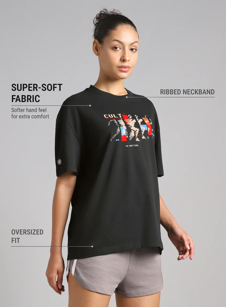 Women's Black Stay In Motion T-shirt - Image 5