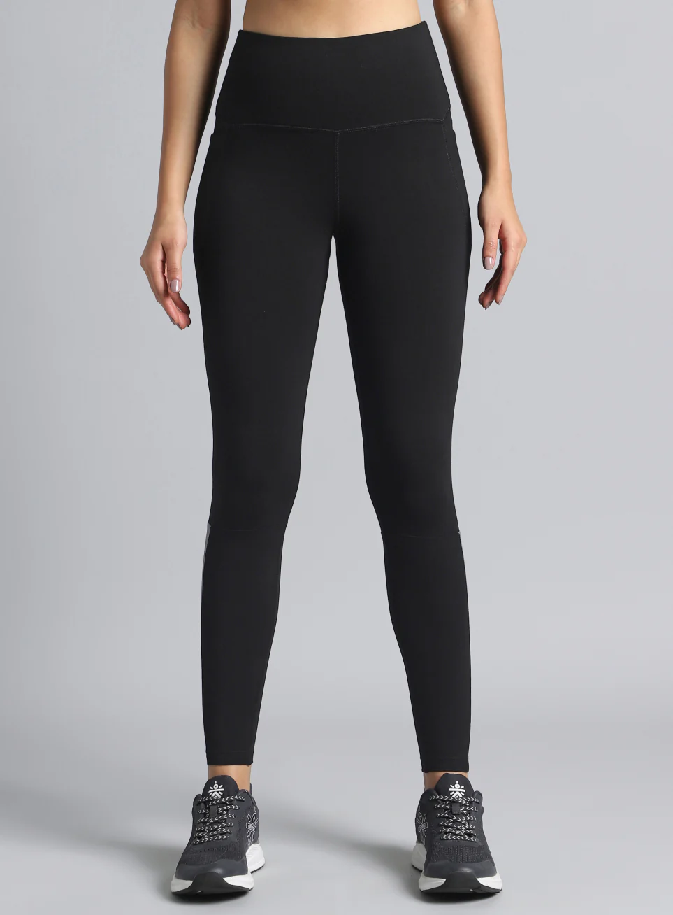 Women's Black Step Up Cotton Tights - Image 4