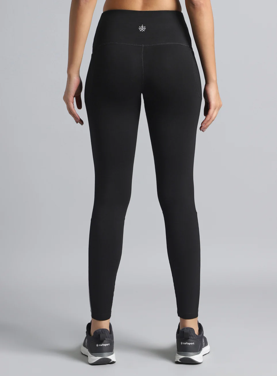 Women's Black Step Up Cotton Tights - Image 6