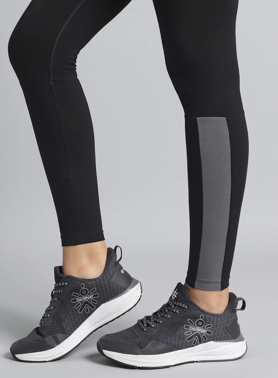 Women's Black Step Up Cotton Tights - Image 8