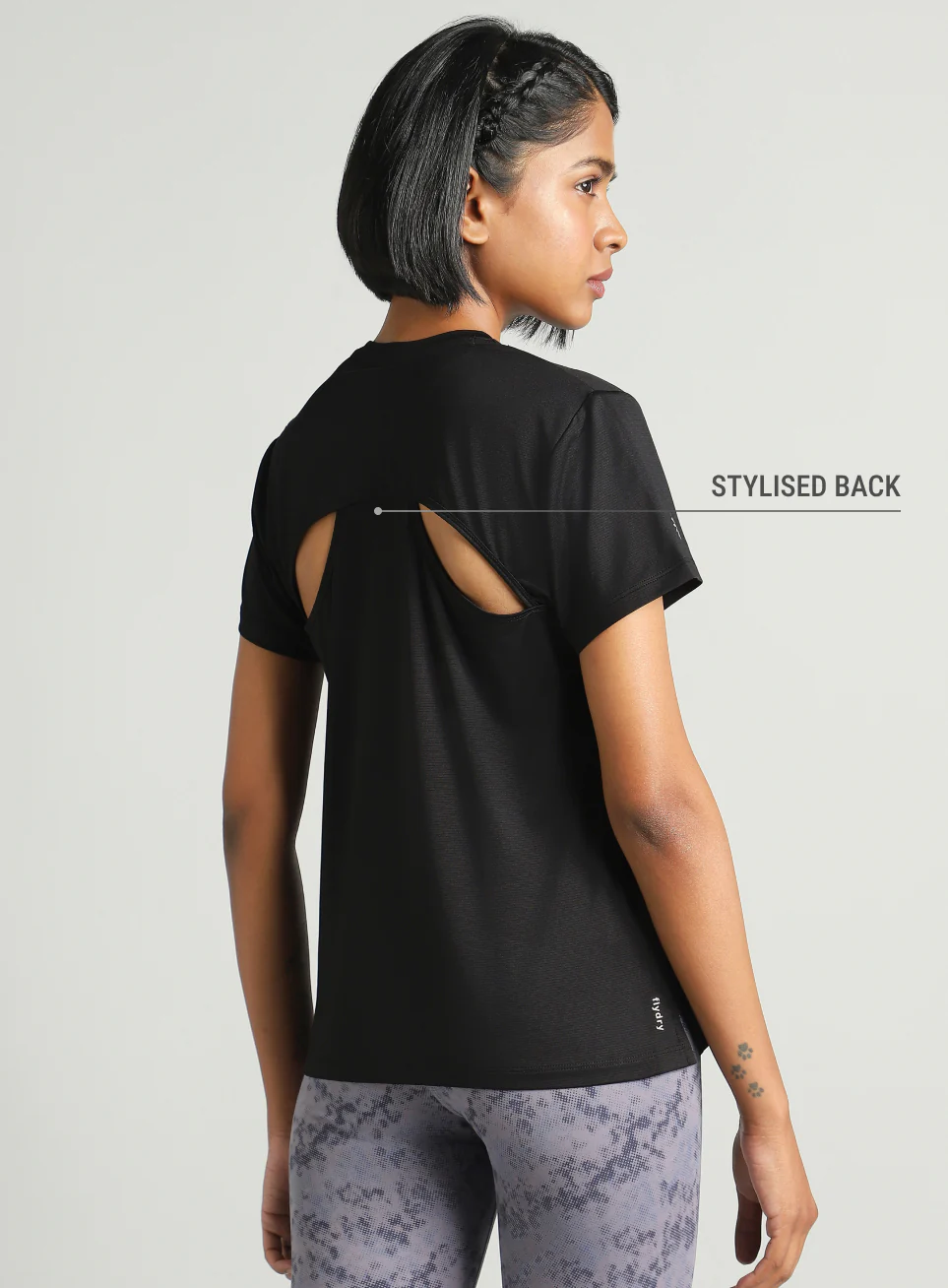 Women's Black Swift Back Vent Training T-shirt - Image 6